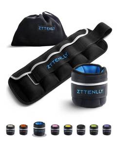 lot 42695 image: ZTTENLLY Adjustable Ankle Weights 1 To 251020 LBS Pair with Carry Bag - Breathable Fabrics, Reflective Trim - Strength Training Leg Wrist Arm Ankle Walking Weights Sets for Women Men Kids����