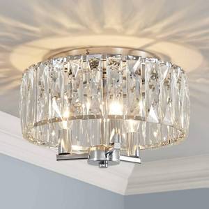 lot 42705 image: AGV LIGHTING CL002C K9 Crystal Flush Mount Ceiling Light Fixture, Perfect for Living Room, Bedroom, Dining Room, Chrome Finish
