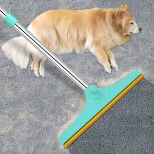 lot 42709 image: Carpet Rake for Pet Hair Removal, Reusable Cat Dog Hair Remover with 60 Long Handle Advanced Pet Hair Removal Broom Lint Remover Scraper for Carpets, Rugs, Mats, Couch