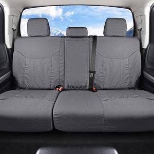 lot 42722 image: Truckiipa Rear Seat Covers for Toyota Tundra,Automotive Seat Covers for Cars Trucks SUV,Pickup Car Seat Cover Canvas Protector Full Coverage,Custom Fit for 2014-2021 Toyota Tundra Crew Cab,Gray
