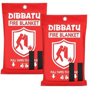 lot 42726 image: DIBBATU Fire Blanket for Home and Kitchen, Fire Blankets Emergency for Home, Emergency Fire Retardant Blankets for House, Fireproof Blanket Welding Blanket for Kitchen,Fireplace, Grill, BBQ
