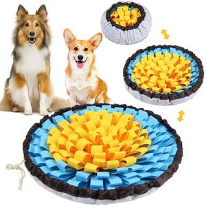 lot 42735 image: SZEE Pet Snuffle Mat for Dogs, Dog Sniffing Mat for Smell Training and Slow Eating, Dog Snuffle Mat for Mental Stimulation and Dog Enrichment, Interactive Dog Toys for Large Dogs (Yellow and Blue)