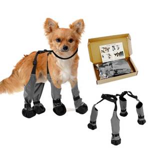 lot 42740 image: BECROWM Waterproof Dog Boots, Dog Paw Protector for Small Medium Dogs, Adjustable Dog Boots Pet Shoes for Outdoor Walking Soft Dog Shoes Pets Paws Protector(Grey-M)