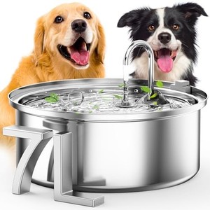 lot 42777 image: oneisall Dog Water Fountain for Large Dogs,7L230oz1.8G Stainless Steel Dog Fountain Super Quiet with Triple Filtration,Great for Large Dogs Cats and Multi-Pet Home
