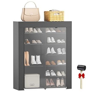 lot 42779 image: LVNIUS Covered Shoe Rack Shoes And Boot Organizer Cabinet 7-Tier 20 Pairs, Large Shoe Shelf Shoe Closet,Sturdy Closed Shoe Stand Holders For Garage Bedroom,Zapateras Organizer For Shoes