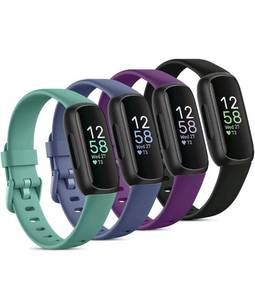 lot 42798 image: Odbeai Compatible with Fitbit Inspire 3 Bands for Women Men, Sport Wristband Replacement Soft Silicone Straps for Fitbit Inspire 3 Fitness Tracker Women & Men(4 Pack,Small)