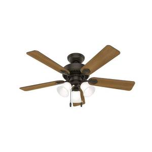 lot 45781 image: 44in Swanson Ceiling Fan in New Bronze with LED Light Kit - Retail $126.99