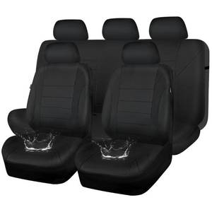 lot 45801 image: CAR PASS Neoprene Waterproof Seat Covers, Universal Fit Black Full Sets, Protective Interior Covers for Auto SUV, Vans, Sedans, Trucks