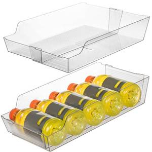lot 45803 image: ClearSpace Adjustable Can Organizer for Refrigerator - Expandable Soda Can Dispenser Design Fits Most Cabinets, Pantries, & Refrigerators - Organize Beverages, Soup, & Canned Goods Easily, 2 Pack