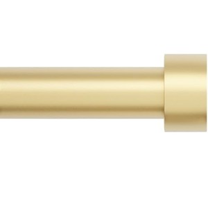 lot 45804 image: Zeerobee Curtain Rods for Windows 120 to 170, 1 Inch Gold Curtain Rod Set, Heavy Duty Drapery Rods with Adjustable Curtain Rods, Outdoor Modern Curtain Rod with Simple End Caps, 32-168, Gold