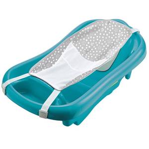 lot 45817 image: The First Years Newborn to Toddler Baby Bath Tub - Convertible 3-in-1 Baby Tub with Removable Sling - Ages 0 to 24 Months - Sure Comfort - Teal