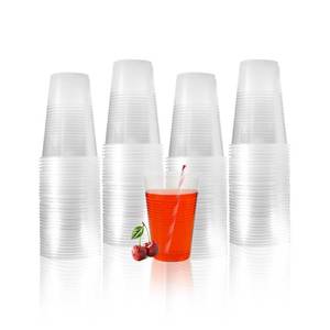 lot 45823 image: Homelance 16 Oz Clear Disposable Cups 16 Oz Plastic Cups Bulk, Clear Plastic Cups 16oz Plastic Cups For Serving Soda, Juice, Iced Cold Coffee, & More In Events And Parties.