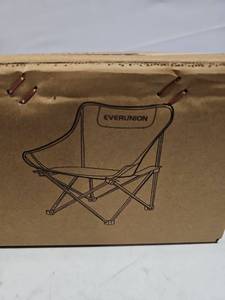 lot 45833 image: EVERUNION Folding Chairs for Outside, Moon Chair, Heavy Duty Camping Chairs for Adults, Lightweight Portable Chairs as Outdoor & Patio Furniture, Beach & Camping Essentials. Moon chair blue extra large.