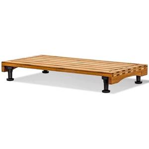 lot 45876 image: Prosumers Choice Premium Bamboo Large Cutting Boards  Stovetop Cover with Juice Grooves For Kitchen  Large Wooden Butcher Block for Turkey, Meat, Vegetables, BBQ with Adjustable Legs, 11 X 21.25