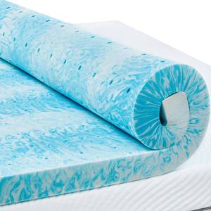 lot 45881 image: PERLECARE 3 Inch Full Memory Foam Mattress Topper, Cooling Gel Infused Mattress Pad, Ventilated Bed Topper for Pressure Relief Back Pain, CertiPUR-US Certified