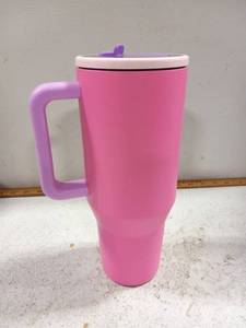 lot 68768 image: HydroJug Traveler - Modern 40 oz Tumbler with Handle & Simple Flip Straw - Car Cup Holder Friendly, Leak Resistant Water Bottle - Reusable Insulated Stainless Steel & Rubber Base