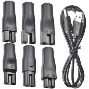 lot 68794 image: 7 PCS Power Cord 5V Replacement Charger USB adapter Suitable for Electric Hair Clippers, Beard trimmers, Shavers, Beauty Instruments, Desk Lamps, Purifiers.