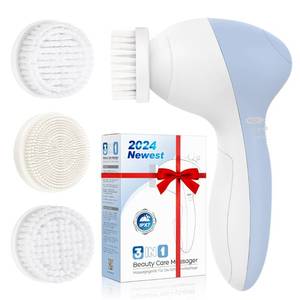 lot 68797 image: Facial Cleansing Brush Face Scrubber 3 in1 JBK-D Electric Exfoliating Spin Device Waterproof Deep Cleaning Exfoliation Rotating Spa Machine - Electronic Skin Care Wash Spinning