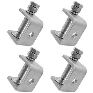 lot 68804 image: 0-25Mm Mini Stainless Steel C Clamps for Mounting, 4Pcs Heavy Duty Woodworking U Clamp Set Tiger Clamp Tools with Stable Wide Jaw Opening & Protective Pads for WeldingCarpenter(4Pcs)