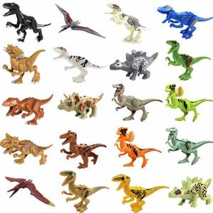 lot 68821 image: Toysvill Compatible Dinosaurs Mini Figures for Jurassic World Building Blocks Toys (Set of 20 Pieces) with Moving Parts. T Rex, Dragon Sword, Pterodactyl, Tyrannical Dragon, Stygimoloch et al.