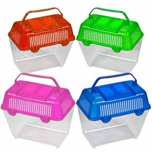 lot 68826 image: ArtCreativity Small Plastic Aquariums for Kids, Set of 4, Single Fish Aquariums in Assorted Vibrant Colors, Under-The-Sea Party Favors, Aquatic Party Supplies, Aquarium Gift Shop Items, 5 Inches