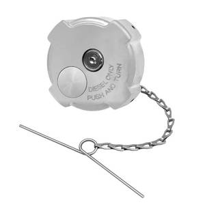 lot 69802 image: Locking Fuel Cap, Compatible with 1996-2018 Freightliner Cascadia Columbia Century Coronado, 14 Turn Lock Gas Cap, 3In Aluminum Diesel Fuel Tank Cap, WKey