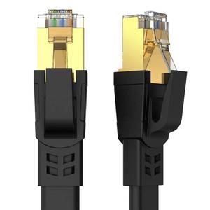lot 69826 image: Qiuean CAT8 Ethernet Cable 25 ft, High Speed Heavy Duty Cat8 LAN Network Cable 40Gbps, 2000Mhz with Gold Plated RJ45 Connector for Modem, Router, Switch, Gaming, Xbox - Black