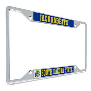 lot 69835 image: Desert Cactus South Dakota State University License Plate Frame Metal Car Tag Holder for Front or Back of Car Officially Licensed (Mascot)