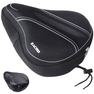 lot 69857 image: Zacro Bike Seat Cushion, Foam Gel Padded Bike Seat Cover for Men Women, Padding Bicycle Seat Cover Extra Soft Fit for Peloton, Spin Stationary Exercise, Mountain Road Cycling Bike(11x10in)