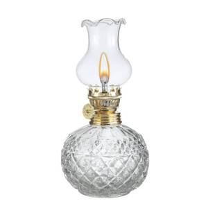 lot 69861 image: Spherical Classic Oil Lamp with Clear Glass Lampshade Adjustable Switch Kerosene Lamp Oil Lantern 7.08in Height