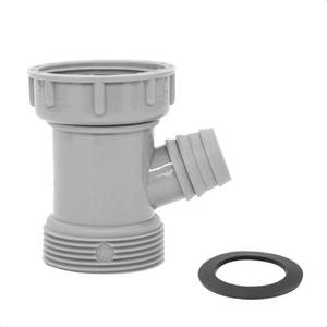 lot 69870 image: Kitchen Sink Drain Pipe Adapter Wye, Y-Shaped Strainer Connector Waste Outlet Male Female Thread Fitting with Dishwasher Input