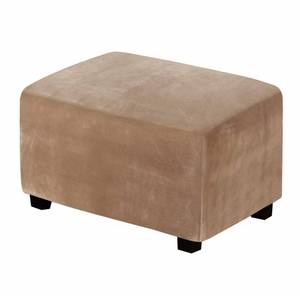 lot 69871 image: H.VERSAILTEX Real Velvet Plush 1 Piece Form Fit Stretch Rectangle Folding Storage Covers Ottoman Slipcovers Removable Footstool Protect Footrest Covers Elastic Bottom, Machine Washable(Large, Camel)