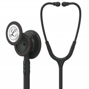 lot 69877 image: 3M Littmann Classic III Monitoring Stethoscope, 5803, More Than 2X as Loud and Weighs Less, Stainless Steel Black-Finish Chestpiece, 27 Black Tube, Stem and Headset