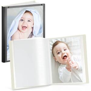 lot 69881 image: CRANBURY Small Photo Album 5x7 (Black) - 2-Pack Plastic Photo Book, Each Shows 48 Pictures, Mini Picture Binder with Customizable Album Cover, Baby Photo Albums with 5 x 7 Photo Sleeves