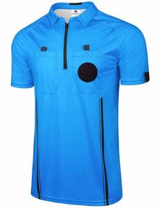 lot 69899 image: FitsT4 Sports Pro Soccer Referee Jersey Short Sleeve Ref Shirts Blue Medium