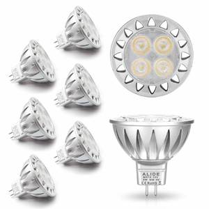 lot 69909 image: ALIDE MR16 GU5.3 Led Bulbs 5W 4000K NeutralNatural White,20W-35W Halogen Equivalent,12V MR16 Low Voltage Bulbs for Outdoor Landscape Flood Ceil Track Lighting,Not Dimmable,450lm,38 Deg,6 Pack