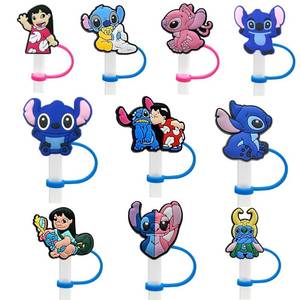 lot 69913 image: Cute Cartoon Kids Straw Tips Covers,Food Grade Reusable Silicone Straw Tip,funny Straw Covers Cap Plugs,Anti-dust Soft Straw Toppers Drinking Straw Tips Lids for 6-10 mm