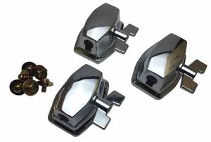 lot 69920 image: TomFloor Tom Leg Mount Bracket ROSS Percussion (3 Pack, Chrome)