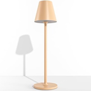 lot 69929 image: Timjorman Modern LED CordlessTable Lamp,4000mAh Rechargeable Battery Desk lamp,3 Level Brightness Night Light, Minimalist Design, for Couple DinnerCoffee TableRestaurantBedroom (Light Pink)
