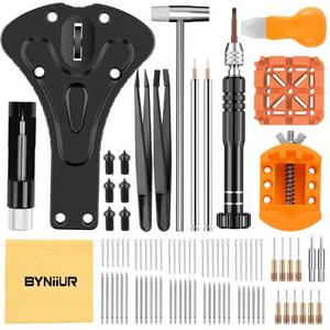 lot 69931 image: Watch Battery Replacement Tool Kit, BYNIIUR Watch Repair Kit, Watch Repair Tools & Kits, Watch Band Link Removal Kit, Watch Tools Case Opener Tool