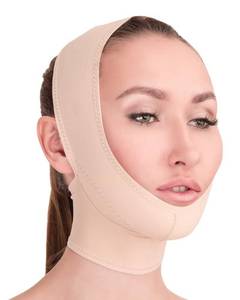 lot 69936 image: Post Surgical Chin Strap Bandage for Women - Neck and Chin Compression Garment Wrap - Face Slimmer, Jowl Tightening (M)
