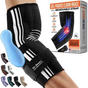 lot 69942 image: DR. BRACE ELITE Elbow Brace with strap (Black, X-Large)