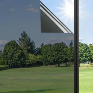 lot 69943 image: Haton Window Privacy Film One Way Window Tint Film Sun Blocking Anti UV Window Heat Blocker, Reflective Mirror Film Window Tinting Film for Home Office Window Coverings, Black, 17.5 x 78.7