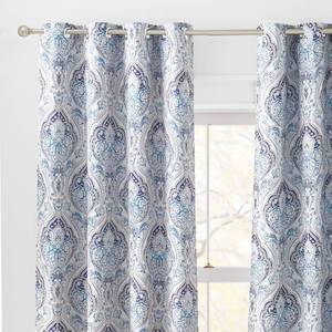 lot 69961 image: KGORGE Blackout Geometry Damask Curtains - Blue Bedroom Curtains 63 inch Length Room Darkening Curtains for Living Room Dining Room, Blue Grotto, W 52 x L 63 in, 2 Panels