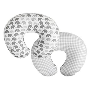 lot 69967 image: Boppy Nursing Pillow Quick-Dry Gray Elephant Cover - Fits Original Boppy, for Breastfeeding and Bottle Feeding