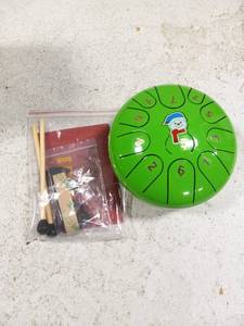 lot 69972 image: Snowman Steel drum- 6 Inch 11 Note Tongue Drum,HandPan Musical Drums Set, Steel tongue drum Instruments for Kids,Beginner