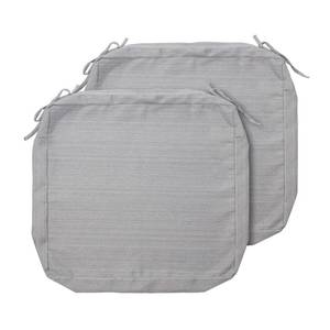 lot 69977 image: Magpie Fabrics Indoor Outdoor Cushion Cover Replacement 2 Pack, NO Insert Water Repellent Slipcover with Ties Christmas Decor for Patio Garden Chair Seat Sofa Bench Wicker(Grey Linen, 22x20x4 Inch)