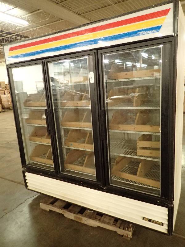 lot 49 image: True 3 Door Glass Door Freezer