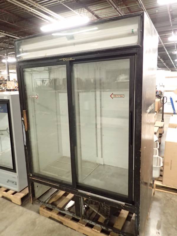 lot 53 image: True Double Glass Door Cooler
