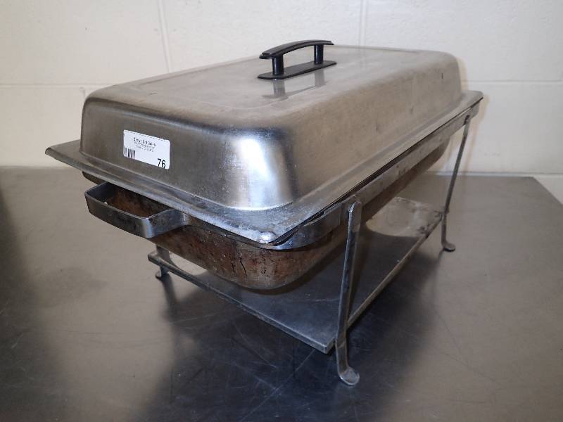 lot 76 image: Shafing Dish Stand w Insert and Lid